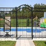 Round Top - H x W (Standard) Picket Gate - Gloss