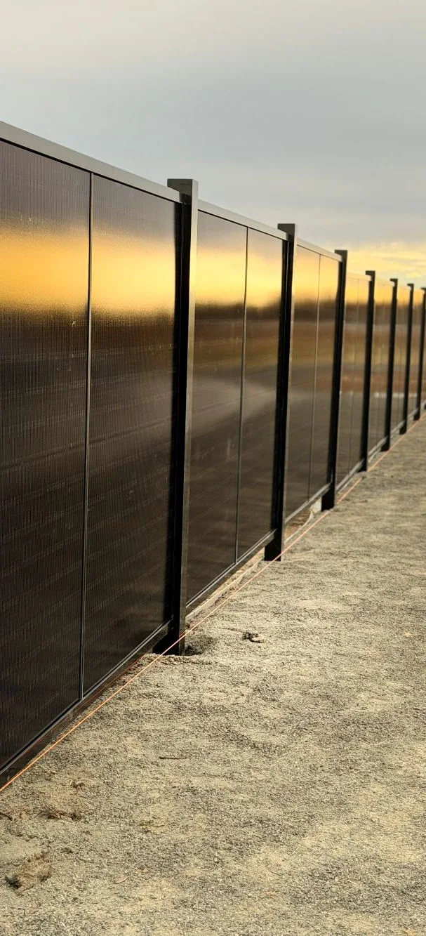 Bifacial Solar Fencing for Your Property Line features