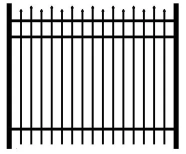 Reliant Series - B1 Traditional Staggered Picket Section view 1